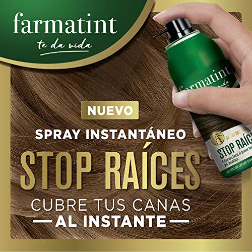 Farmatint Spray instantáneo capilar Stop Raíces, color negro - 75 ml, Negro