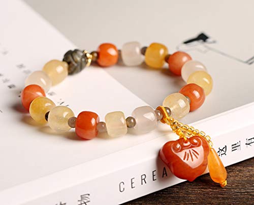 Feng Shui nivel de riqueza pulsera de oro 7A Jade Imperial Larga Vida bloqueo Abacus Raras Chakra de la pulsera de la fertilidad Prosperidad Dinero de la suerte para la muchacha de las mujeres