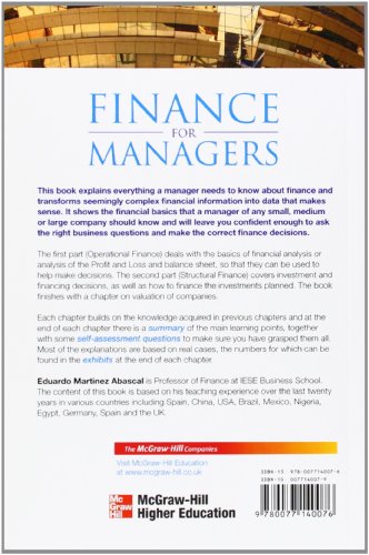 Finance for Managers (UK Higher Education Business Finance)