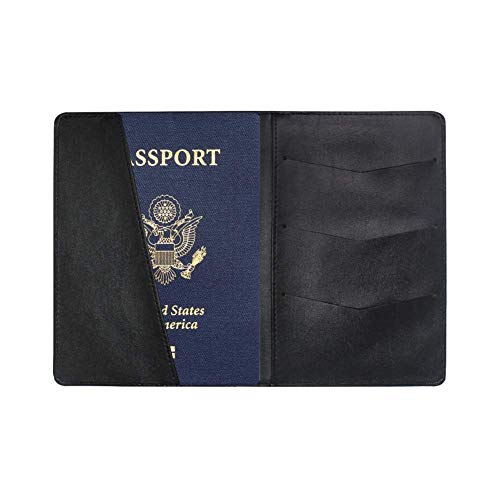 Fiori Di Fenicottero Funda de Cuero para Pasaporte Funda de Viaje Cartera de Viaje Organizar Pasaporte y Tarjetas de crédito 11.5x16.5cm