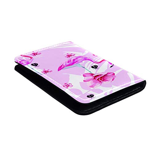 Fiori Di Fenicottero Funda de Cuero para Pasaporte Funda de Viaje Cartera de Viaje Organizar Pasaporte y Tarjetas de crédito 11.5x16.5cm