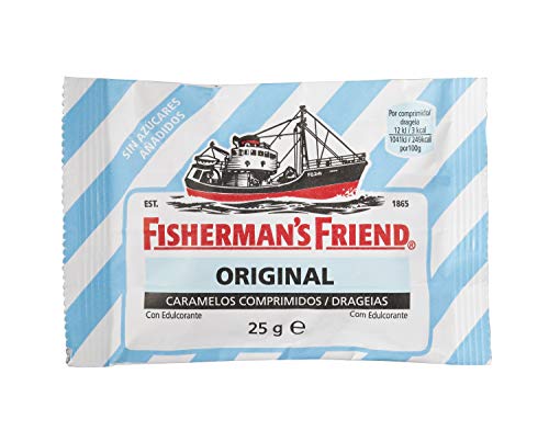 Fisherman's Friend Original, Caramelo Comprimido Sin Azúcar - 12 unidades de 25 gr. (Total 300 gr.)