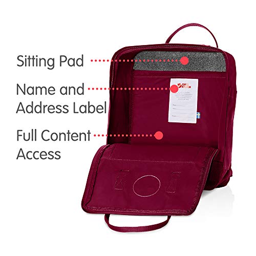 Fjällräven Kånken F23510, Mochilla Unisex, Morado (Plum), 16 L (38 x 27 x 13 cm)