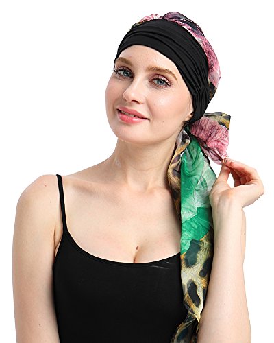 FocusCare Chemo Sombrero Turbante pañuelos en la Cabeza pre - Atado Headwear Bandana para el cáncer