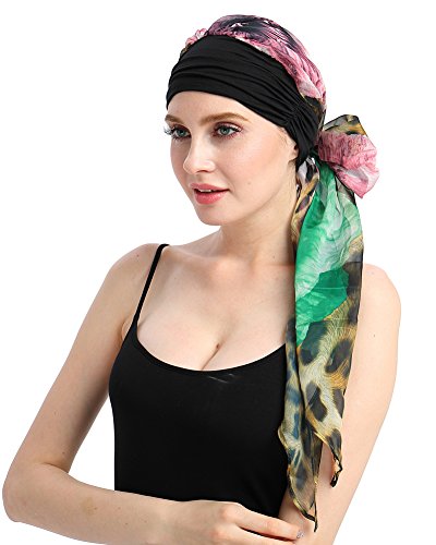 FocusCare Chemo Sombrero Turbante pañuelos en la Cabeza pre - Atado Headwear Bandana para el cáncer