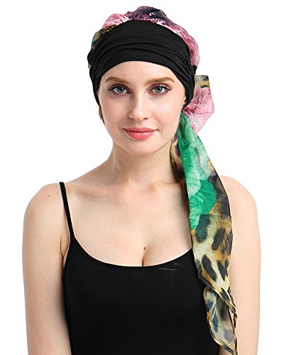 FocusCare Chemo Sombrero Turbante pañuelos en la Cabeza pre - Atado Headwear Bandana para el cáncer