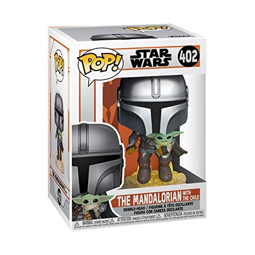 Funko- Pop Star Wars: The Mandalorian-Mando Flying w/Jet Pack Figura Coleccionable, Multicolor (50959)