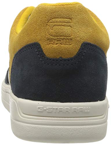 G-STAR RAW Mimemis Low, Zapatillas para Hombre, Multicolor (Mazarine Blue/Milk/Yellow C249-B374), 43 EU