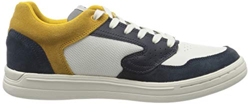 G-STAR RAW Mimemis Low, Zapatillas para Hombre, Multicolor (Mazarine Blue/Milk/Yellow C249-B374), 43 EU