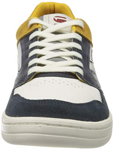 G-STAR RAW Mimemis Low, Zapatillas para Hombre, Multicolor (Mazarine Blue/Milk/Yellow C249-B374), 43 EU