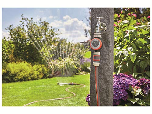 Gardena 1169-20 Temporizador para grifos con rosca de 26,5 mm (G 3/4) o 33,3 mm (G1), Gris/Naranja