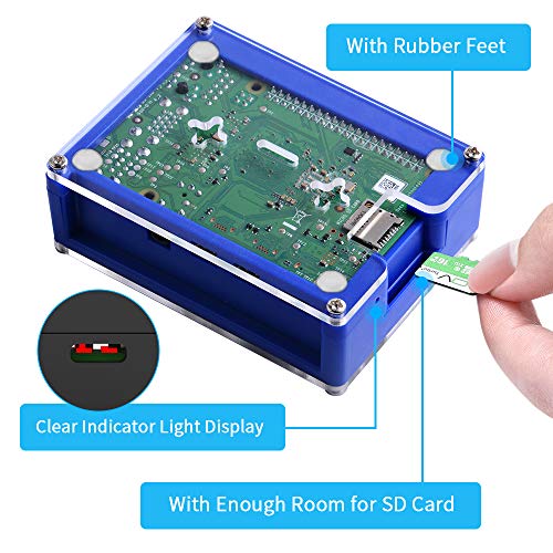 GeeekPi Raspberry Pi 4 Caja con Ventilador, Raspberry Pi 5V 3A EU Cargador con Conector ON/Off y Raspberry Pi Disipador para Raspberry Pi 4 Modelo B