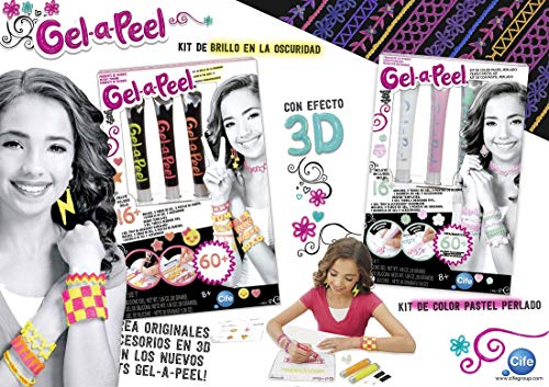 Gel-a-Peel - Set de Accesorios Brilla en la Oscuridad, CREA Tus Accesorios de Gel (Cife 40765)