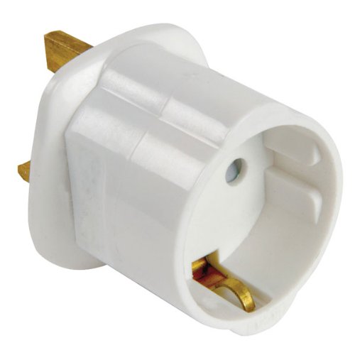 Genérico E301DB - Adaptador de Enchufe EU a UK, Blanco