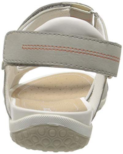 Geox D Sandal Vega A, Sandalia con Pulsera para Mujer, Gris (Grey C1006), 38 EU