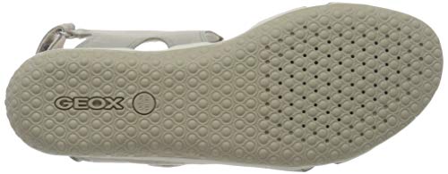 Geox D Sandal Vega A, Sandalia con Pulsera para Mujer, Gris (Grey C1006), 38 EU