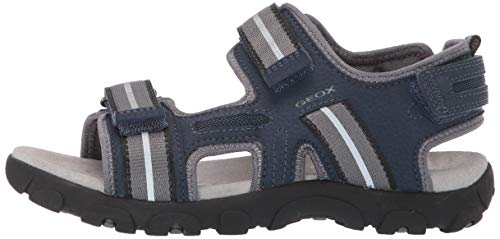 Geox JR Sandal Strada A, Sandalias con Punta Abierta para Niños, Blue (Navy/Grey C0661), 31 EU