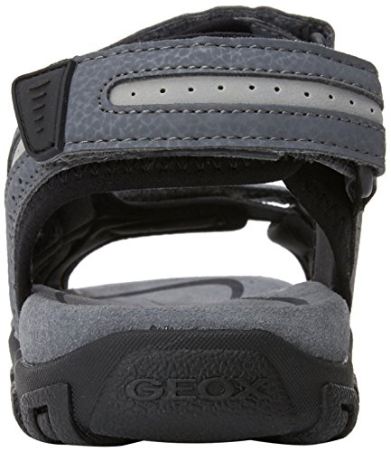 Geox UOMO Sandal Strada D, Sandalia con Pulsera para Hombre, Gris, 43 EU