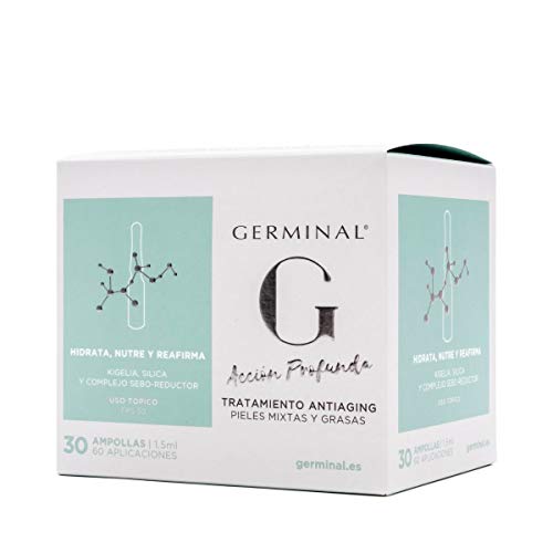 Germinal Acción Profunda Tratamiento Antiaging Pieles Mixtas y Grasas, 30ampollas.