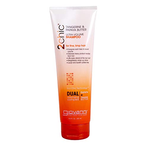 Giovanni Cosmetics 2chic Ultra-Volume Shampoo, Tangerine/Papaya Butter, 8.5 Ounce by Giovanni Cosmetics