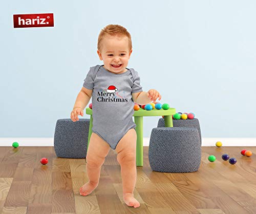 Hariz Baby Body de manga corta Merry Christmas 2 Navidad Navidad Navidad Navidad árbol abeto Incluye tarjeta de regalo lápiz gris 0 – 3 meses