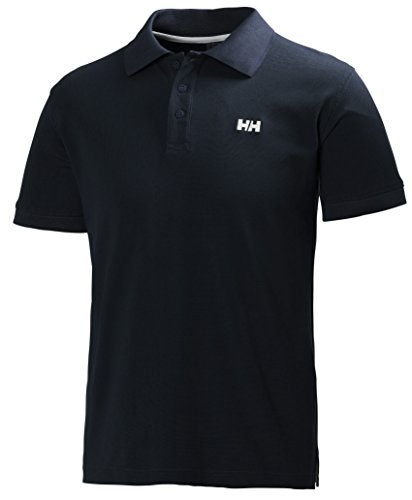 Helly Hansen Driftline Camiseta Tipo Polo de Manga Corta con Tejido de Secado rápido y Logo HH en el Pecho, Hombre, Azul (Marino), M