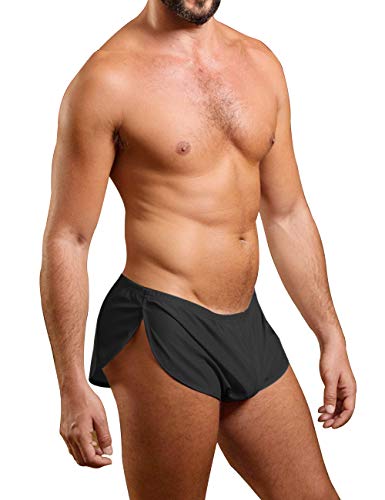 Hombres Extremo Malla Pantalones Cortos con Grande División Lados Ropa Interior Bóxers Bragas Slips