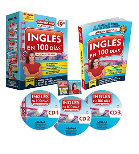 Inglés En 100 Días - Curso de Inglés - Audio Pack (Libro + 3 CD's Audio) / English in 100 Days Audio Pack