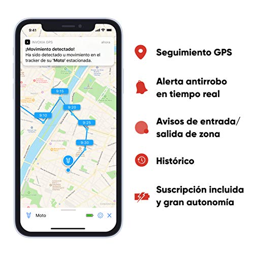 Invoxia Tracker GPS sin tarjeta SIM - Localizar: auto, moto, bolsos, niños, personas mayores - 1 a 6 meses de autonomía