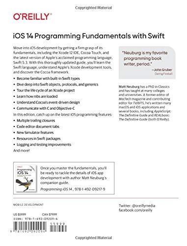 iOS 14 Programming Fundamentals with Swift: Swift, Xcode, and Cocoa Basics