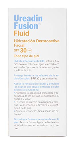 ISDIN Ureadin Fusion Fluid facial SPF 30 para piel Normal a Seca | Hidratación que Protege tu piel 1 x 50ml