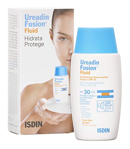 ISDIN Ureadin Fusion Fluid facial SPF 30 para piel Normal a Seca | Hidratación que Protege tu piel 1 x 50ml