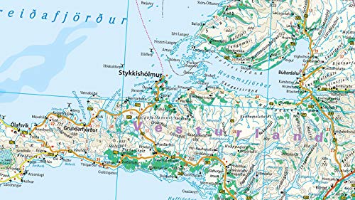 Islandia, mapa impermeable de carreteras. Escala 1:425.000. Reise Know-How.