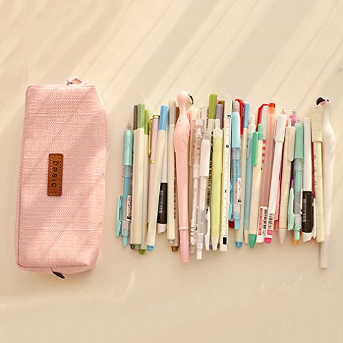 iSuperb Estuche Escolar Estudiantes Bolsa para Lapices Adolescentes Papelería Bolsa Caso Plumier Pencil Case para Niñas Colegio Color Sólido 19,8 X 8 X 5cm