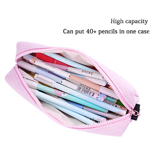 iSuperb Estuche Escolar Estudiantes Bolsa para Lapices Adolescentes Papelería Bolsa Caso Plumier Pencil Case para Niñas Colegio Color Sólido 19,8 X 8 X 5cm