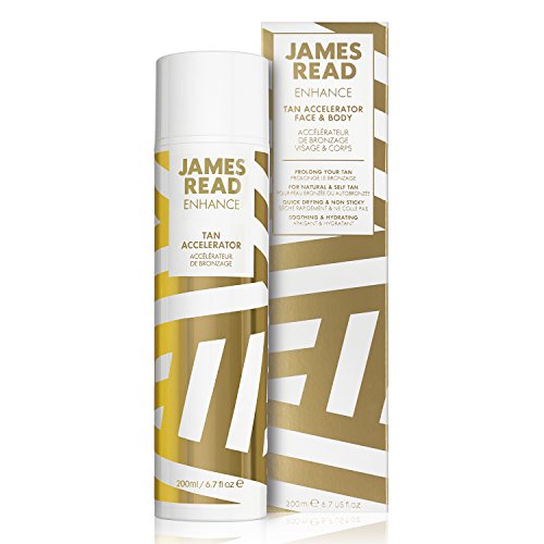 JAMES READ Acelerador del bronceado para cara y cuerpo 200ml Potenciador del bronceado que intensifica y prolonga el bronceado natural o artificial, fácil de aplicar apto para todo tipo de piel