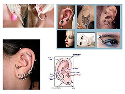 Jzhen Kit de Pistola de Piercing Profesional para Hacer Perforaciones en la Oreja