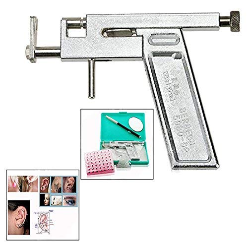 Jzhen Kit de Pistola de Piercing Profesional para Hacer Perforaciones en la Oreja