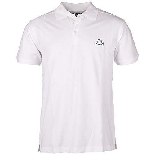 Kappa Polo Clásico Edición ZiATEC con práctica Bolsa de lavandería | Camisa de Golf básica de Mangas Cortas, Mezclas en Muchos Colores, Color:1 x Blanco, tamaño:5XL