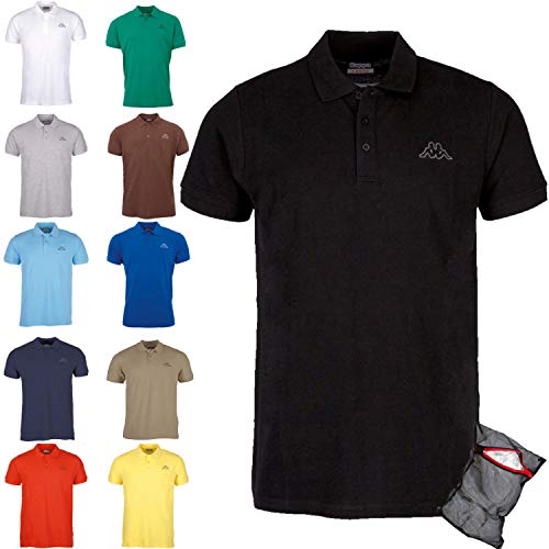 Kappa Polo Clásico Edición ZiATEC con práctica Bolsa de lavandería | Camisa de Golf básica de Mangas Cortas, Mezclas en Muchos Colores, Color:1 x Blanco, tamaño:5XL