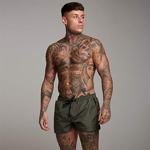 Kfnire Bañadores de natación, Pantalones Cortos de los Hombres de Secado rápido Playa Surf Corriendo Pantalones Cortos de natación Boxeadores Ligero Shorts (EU M=Tag L, Verde)