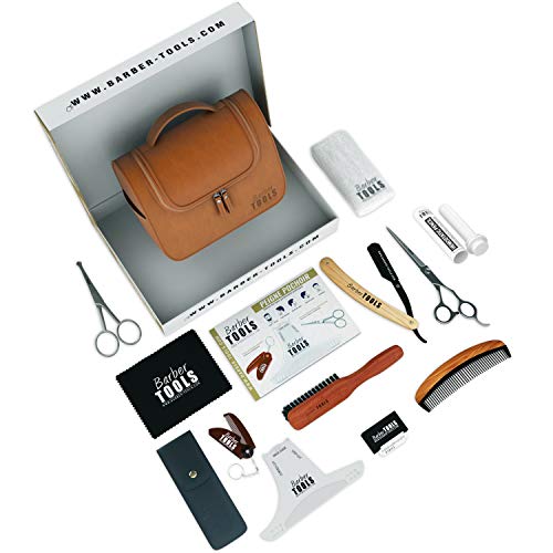 Kit de cuidado y cuidado para barba y afeitado. 10 Accesorios ✮ BARBER TOOLS ✮