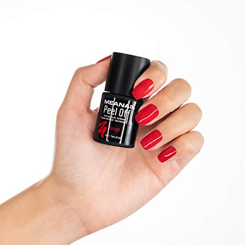 Kit de Manicura para Uñas de Gel Semipermamentes • Lámpara LED UV 24W • 2 Esmaltes Peel Off • 1 Twin Coat • No Necesita Remover • Color NUDE y ROJO • Vegan & Cruelty Free • Méanail Paris