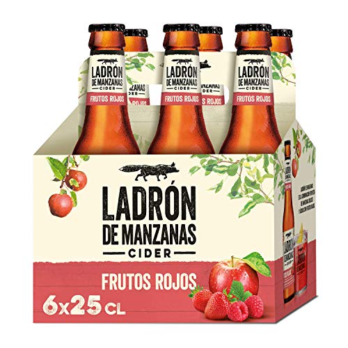 Ladrón de Manzanas Red Berries Cider - Pack de 6 Botellas x 250 ml (Total: 1.5 L)