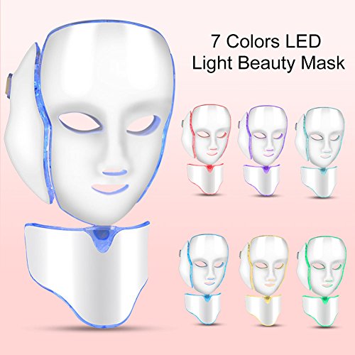 LED Photon Máscara Máquina del rejuvenecimiento de la piel del retiro del acné de la arruga de la máscara del fotón 7Colors De La Piel Blanqueamiento Facial Anti arrugas acné (2#)