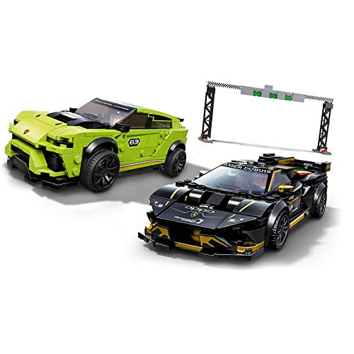 LEGO Speed Champions - Lamborghini Urus ST-X & Lamborghini Huracán Super Trofeo EVO, Set de Construcción con 2 Coches para Jugar a las Carreras (76899)