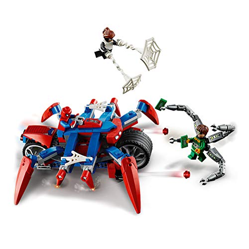 LEGO Super Heroes - Spider-Man vs. Doc Ock, Juguete de Construcción 2 en 1 del Universo Marvel, Incluye una Moto y Minifigura de Spider-girl (76148)