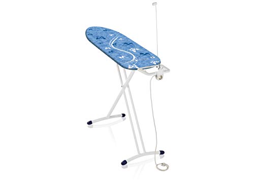 Leifheit Tabla de planchar plegable Air Board M Solid Plus para planchas de vapor, mesa de planchar ultraligera, tabla de planchado en menos tiempo