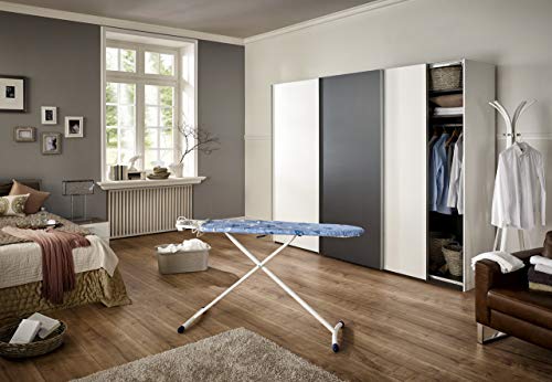 Leifheit Tabla de planchar plegable Air Board M Solid Plus para planchas de vapor, mesa de planchar ultraligera, tabla de planchado en menos tiempo