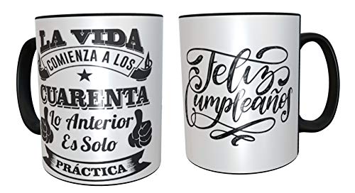 Los Eventos de la Tata. Tazas de 40 Cumpleaños